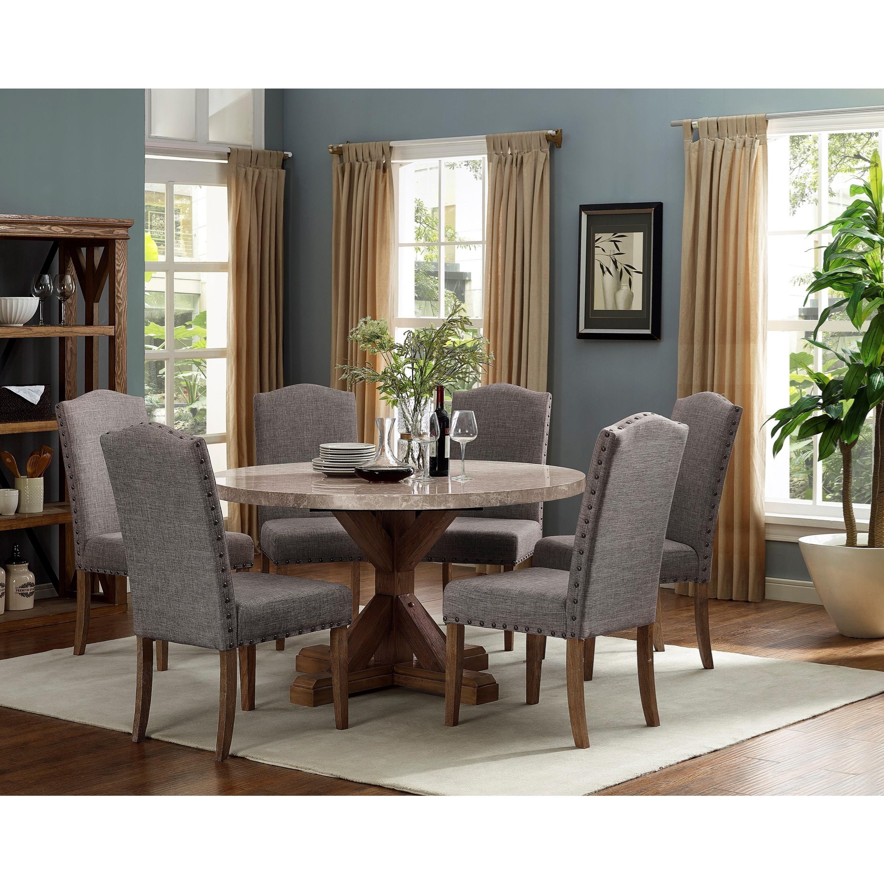 Crown Mark Vesper Dining 1211S Side Chair with Upholstered Seat